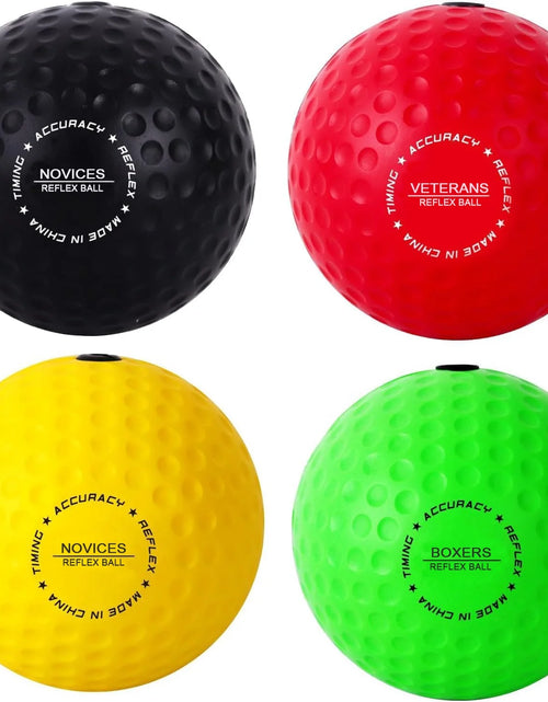 Load image into Gallery viewer, Boxing Reflex Ball Set - Includes 4 Different Balls and 2 Adjustable Headbands, Great for Reflex, Timing, Accuracy, Focus and Hand Eye Coordination Training for Boxing, MMA and Krav Mega
