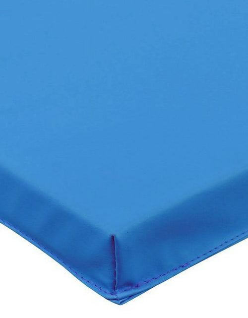 Load image into Gallery viewer, 6' X 2' Exercise Tri-Fold Gym Mat,Aerobics Yoga Workout Tumbling Mats for Home Gym Flooring with Carry Handles for Gymnastics, Stretching, Martial Arts-Blue
