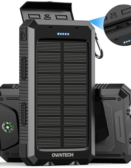 Load image into Gallery viewer, 20000Mah Portable Power Bank Solar Charger for Cell Phone and Android, Solar Phone Chargers with Dual 5V USB Ports and 2 Led Flashlight
