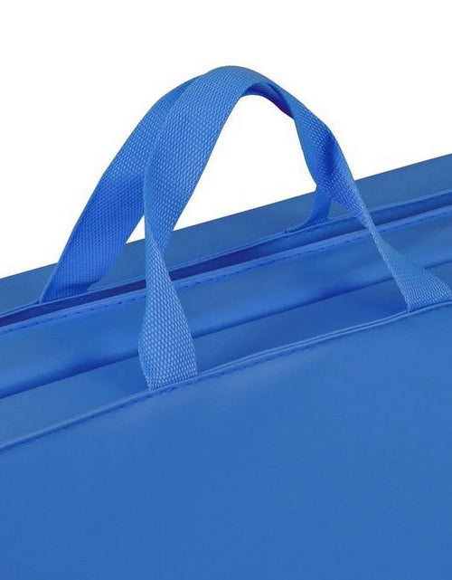 Load image into Gallery viewer, 6' X 2' Exercise Tri-Fold Gym Mat,Aerobics Yoga Workout Tumbling Mats for Home Gym Flooring with Carry Handles for Gymnastics, Stretching, Martial Arts-Blue
